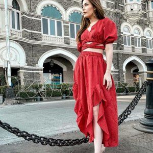 Red top - skirt set